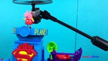 STORY WITH PEPPA PIG FIELD TRIP TO IMAGINEXT SUPER HERO FLIGHT CITY WITH GEORGE  BATMAN & SUPERMAN-vc2WR