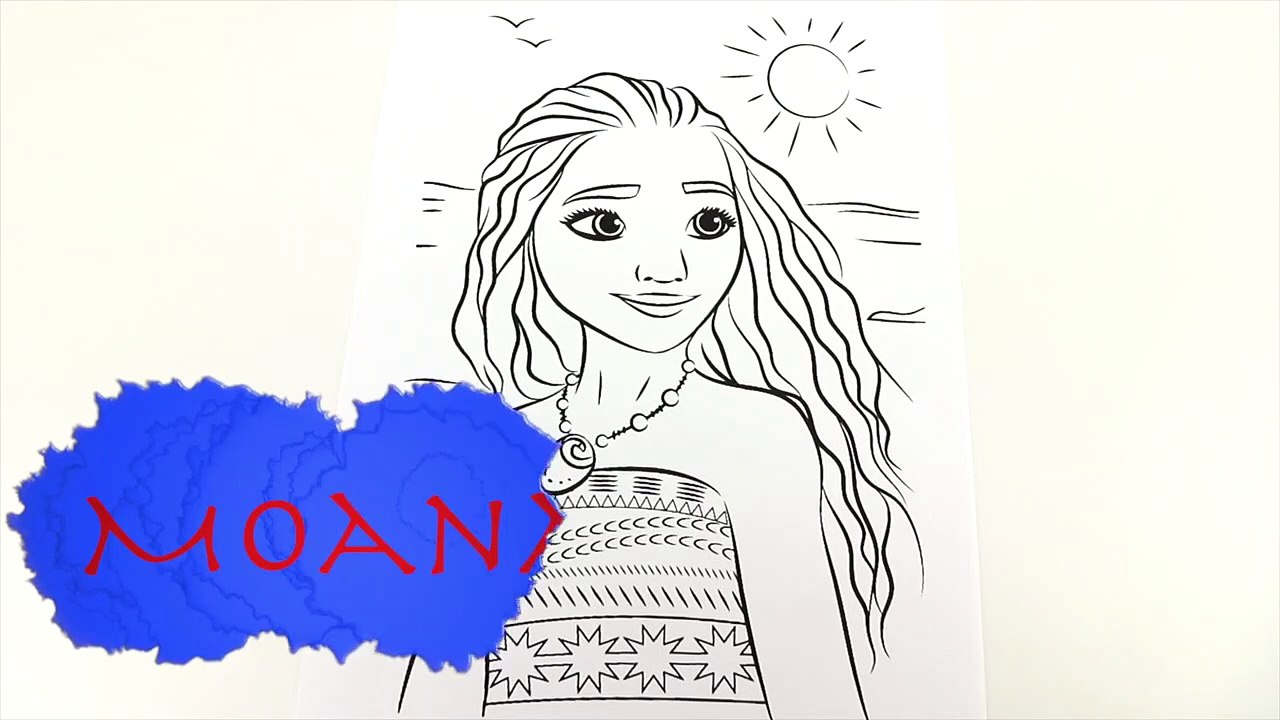 DISNEY PRINCESS MOANA COLORING BOOK VIDEOS FOR KIDS WITH HEIHEI AND PUA COLORING PAGES-PY_0ludv