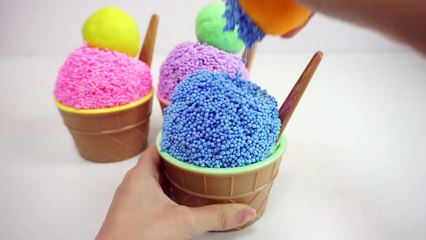 Learn Colors Clay Foam Ice Cream Cups Surprise Toys Minions Spiderman Hello Kitty Toys Story-ECFu8