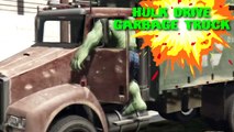 The HULK Smash Superhero Cartoon Drive Garbage Truck At Beach l Nursery Rhymes l Garbage Trucks Rule-jn