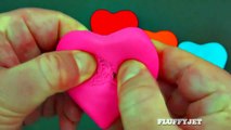 Learn Colors for Kids with Playdough Love Heart Surprise Toys Superheroes Spiderman Hulk Minions-QmU