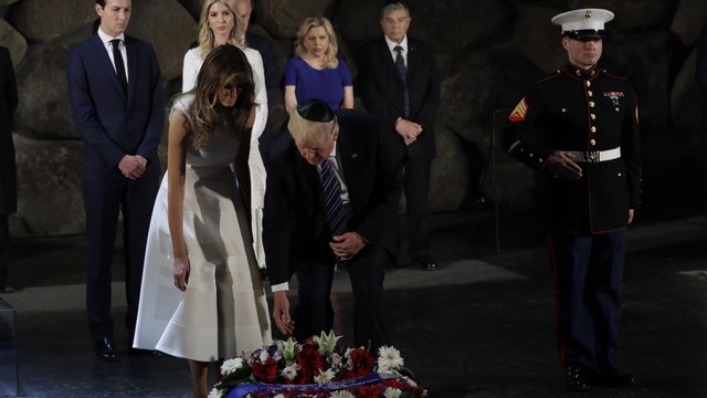 Trump lays wreath at World Holocaust Remembrance Center