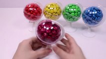 Learn Colors Chocolate Candy Ball Surprise Toys DIY Colors Foam Clay Slime-nO