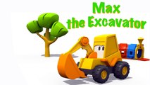 Cartoon and kids games. Excavator Max and surprise egg. Hot Cold game. Animation for kids.-E1