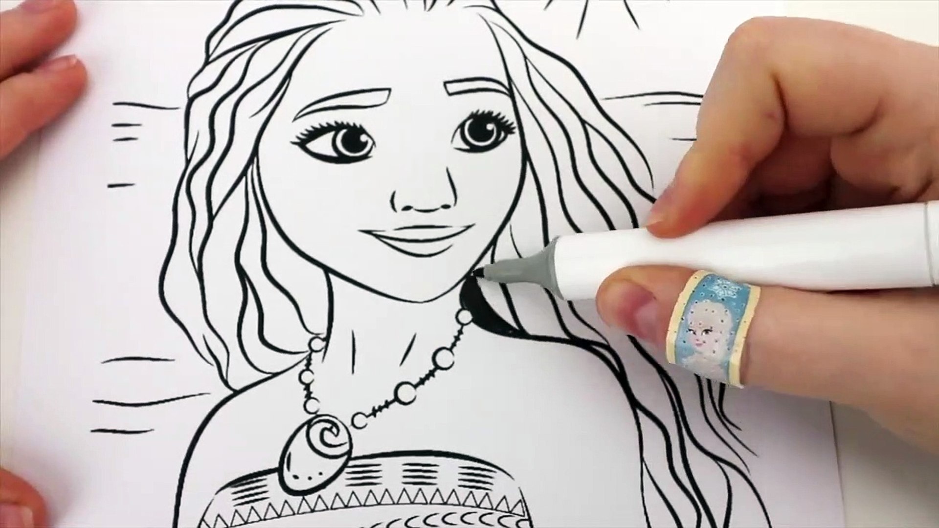 Disney Princess Moana Coloring Book Videos For Kids With Heihei And Pua Coloring Pages Py 0lu Video Dailymotion