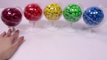 Learn Colors Chocolate Candy Ball Surprise Toys DIY Colors Foam Clay Slime-nOC