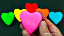 Learn Colors for Kids with Playdough Love Heart Surprise Toys Superheroes Spiderman Hulk Minions-QmUw56