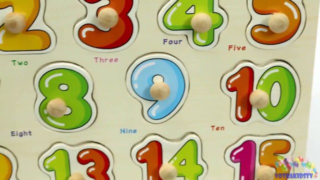 Learning Numbers 1-20 for Toddlers with Toy Wooden Puzzle - Learn Numbers & Counting Video for Kids-sllJ4JMc