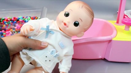 Baby Doll Bath Time Doctor Syringe Play Doh Toy Surprise Slime Learn Colors-lNr