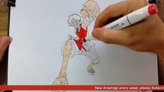 Drawing Luffy - Speed Drawing One Piece