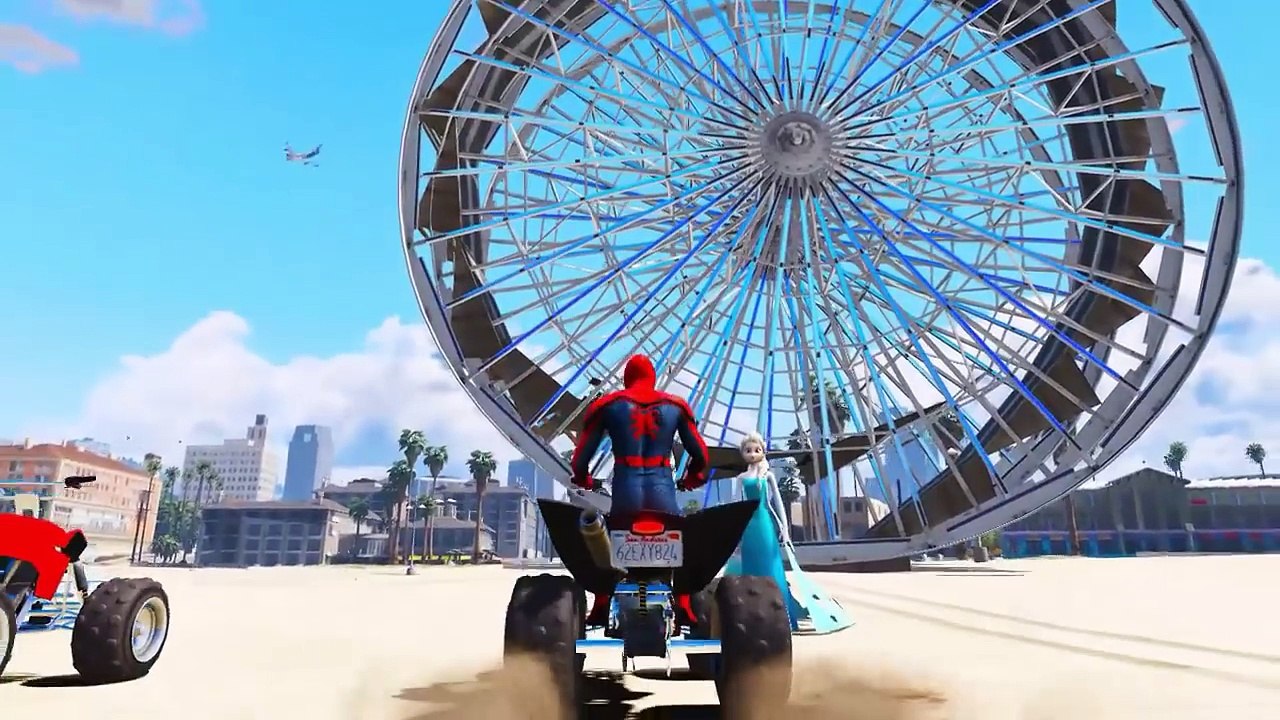 LEARN COLORS with Color Quad Bike & Spiderman in Cartoon for Kids - Learning Video for Children