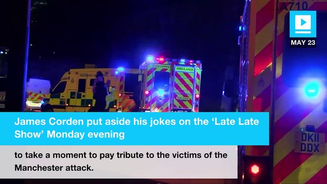 James Corden sends love to Manchester in emotional tribute