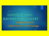 Recover Mails data in Outlook Mac Database folder not only recovers the Outlook database files