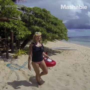 Scuba dive tankless with this floating air caddie