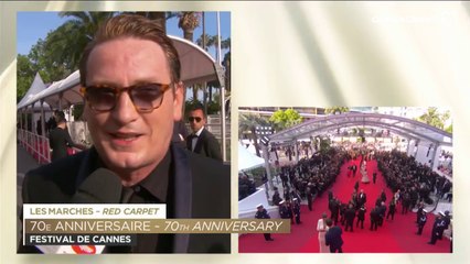 Benoît Magimel "Je viens juste d'arriver en hélicoptère" - Festival de Cannes 2017
