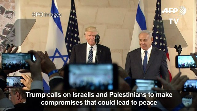 Trump calls on Israelis, Palestinians to compromise for peace