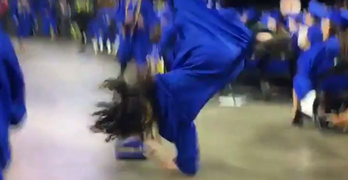 Man Tries to Somersault at Graduation, Fails Miserably