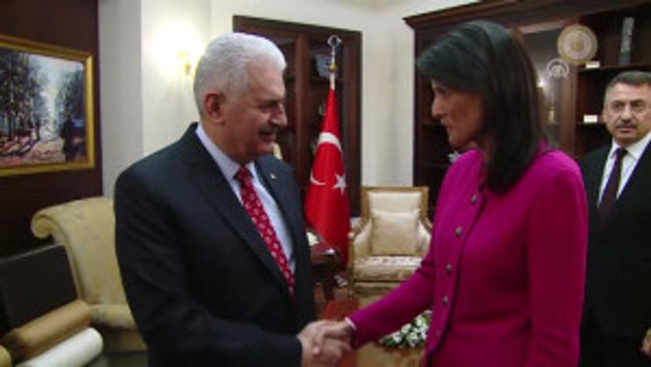 Başbakan Yıldırım, ABD Birleşmiş Milletler Daimi Temsilcisi Haley'i Kabul Etti