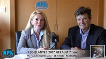 ELECTIONS LEGISLATIVES 2017 - Myriam ROQUES - AGDE - SETE - 7° CIRCONSCRIPTION - INDECAPANT