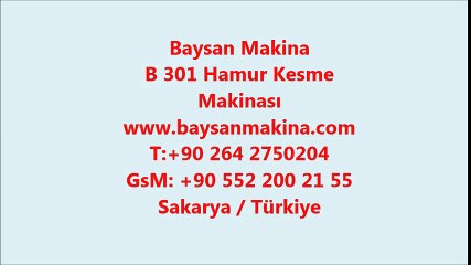 B 301 HAMUR KESME PNOMATİK SİSTEM