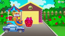 El Coche de Policía es Azul y sus amigos - Dibujo animado de coches - Carritos Para Niños