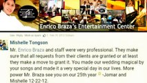 CLIENT REVIEWS - WEDDING MUSICIANS MANILA PHILIPPINES BY Enrico Braza's Entertainment Center