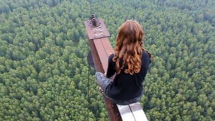Most SHOCKING Video Ever - Seconds from Fall to Death (Ground 100s Meters Below) -