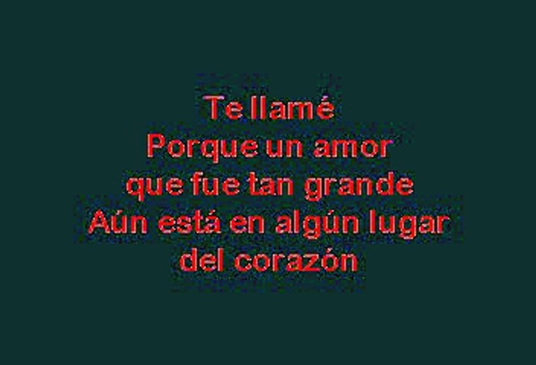 Cristian Castro - Te Llame (Karaoke)