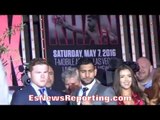 Saul Canelo Alvarez vs Amir Khan FULL press conference Faceoff in LA - EsNews Boxing