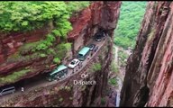 Buses Through The Rock Mountain - Difficult roads