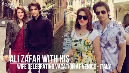 Ali Zafar with his wife Celebrating Vacation at Venice - Italy