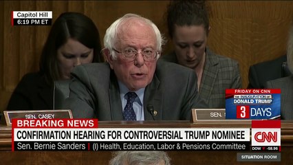 Bernie Sanders grills Betsy DeVos on GOP donations - YouTube