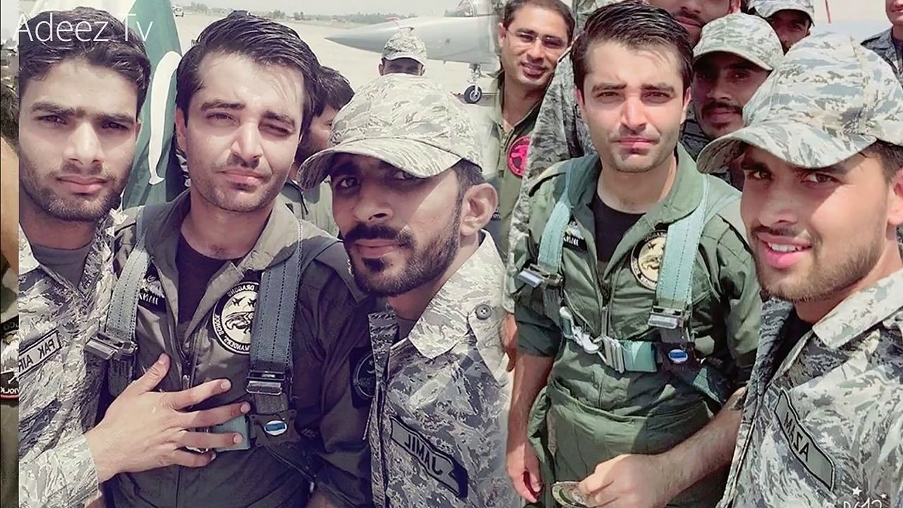 Hamza Ali Abbasi at PAF Base Sargodha for the shooting of his upcoming movie Parwaaz Hai Junoon