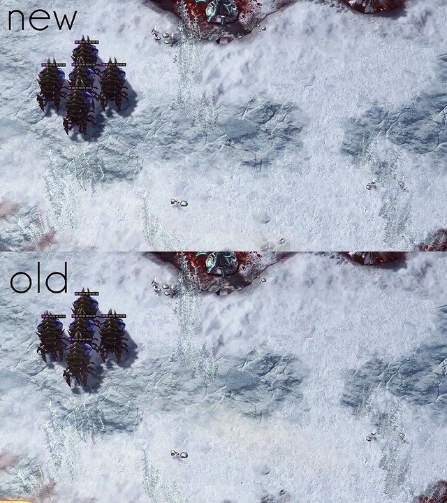 StarCraft: Patch 3.14 Burrow Movement visual comparison