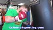 Joey Dawejko LANDING SWIFT COMBINATIONS ON PUNCHING BAG - EsNews Boxing
