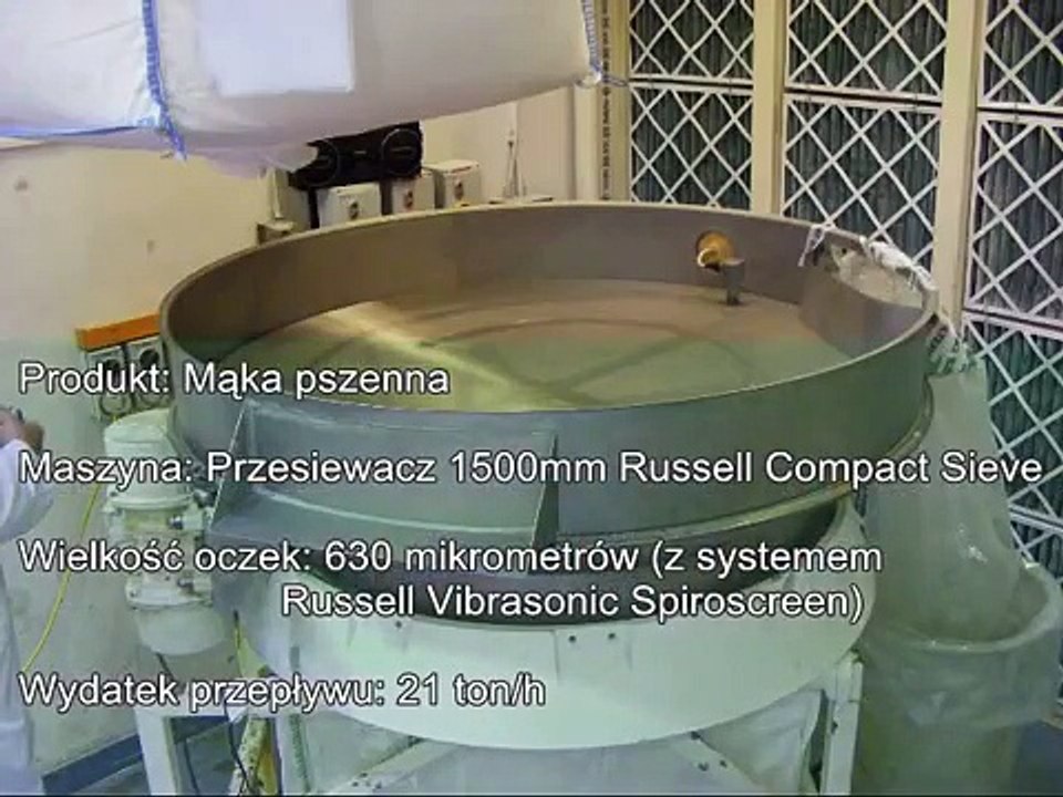 Przesiewacz wibracyjny dla przesiewania mąki