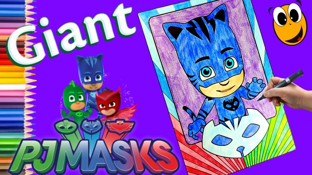 PJ Masks Crayola GIANT Coloring Book Page Crayola Catboy Colored pencils ❤ KOKI DISNEY TOYS