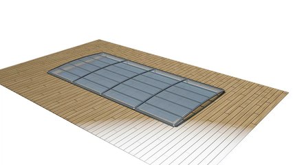 Abri de piscine plat - Béquilles