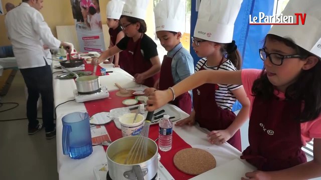 Les Lilas : les enfants cuisinent avec Grégory Cuilleron, ex-candidat de Top chef
