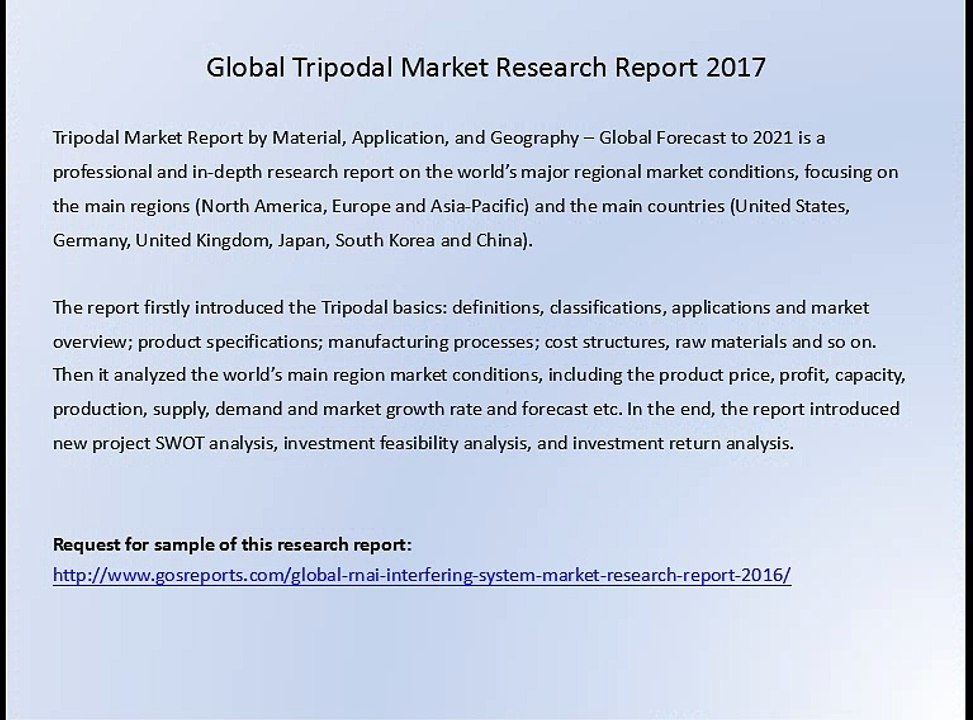 Global Tripodal Market Research Report 2017
