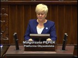 Poseł Małgorzata Pępek - Wystąpienie z dnia 10 maja 2017 roku.