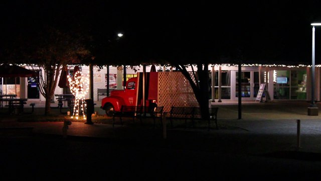 Franz Goovaerts walking through Elvis Presley's Graceland Plaza November 2015