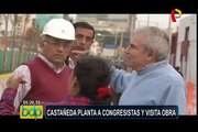 Alcalde Castañeda inspecciona obras y no asiste al Congreso
