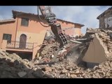San Pellegrino di Norcia (PG) - Terremoto, rimozione macerie e recupero beni (24.05.17)