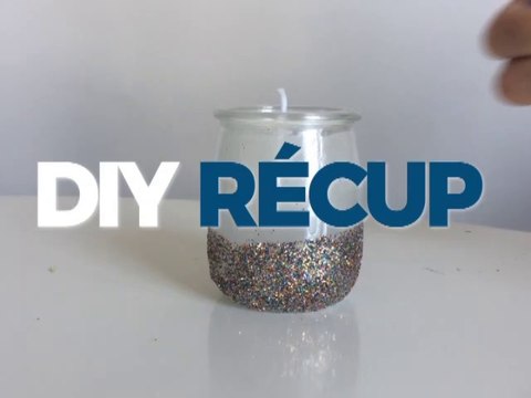 Faire une bougie à paillettes