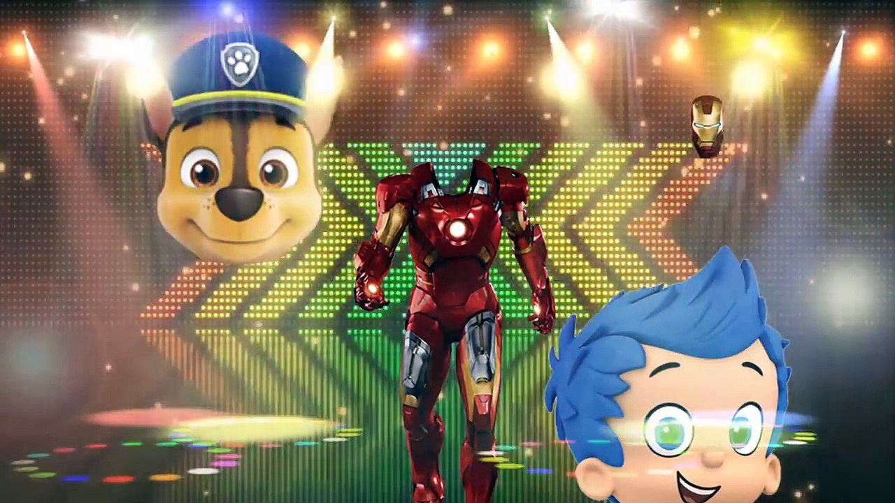 Wrong Heads Paw Patrol, Peppa Pig, Bubble Guppies, Ironman Finger Family Songs,2017