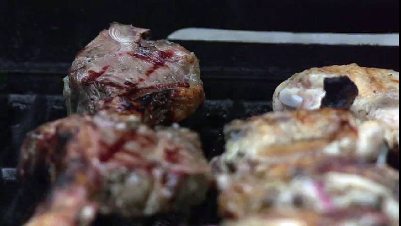 Barbecue Flames Slow Motion
