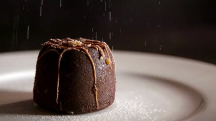 Chocolate Dessert and Icing Sugar