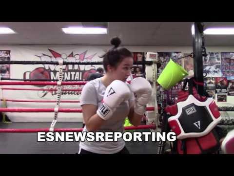 brandon krause outlaws boxing working mits with snowqueen EsNews Boxing