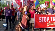 Bruxelles: des milliers de personnes manifestent contre la venue de Donald Trump
